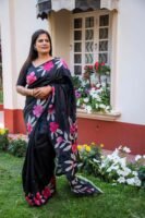 Hand-Painted Handloom Pure Silk Saree