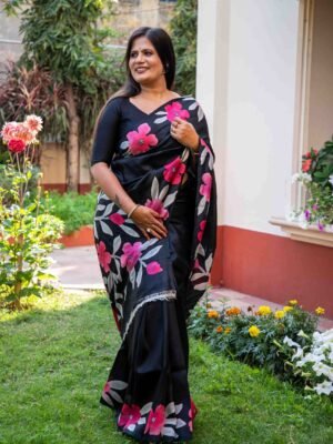 Hand-Painted Handloom Pure Silk Saree