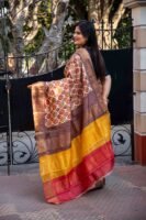 Hand-Azrak Block Printed Tussar Silk Saree
