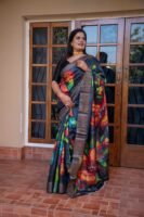 Hand-Painted Pure Handloom Tussar Silk Saree