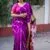 Pure Handloom Bishnupuri Katan Silk Saree with Hand-Srivori and Pitchwai Hand-Painted Pen Kalamkari