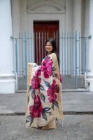 Hand-Painted Tussar Silk Saree