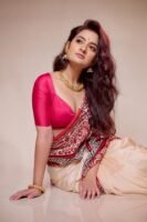 Pure Handloom Bishnupuri Silk Saree with Block Print