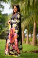 Hand-Painted Pure Silk Saree Traditional Ethnic