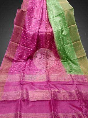 Saajindia-Pekham-Polka-Dot-Tussar Saree2
