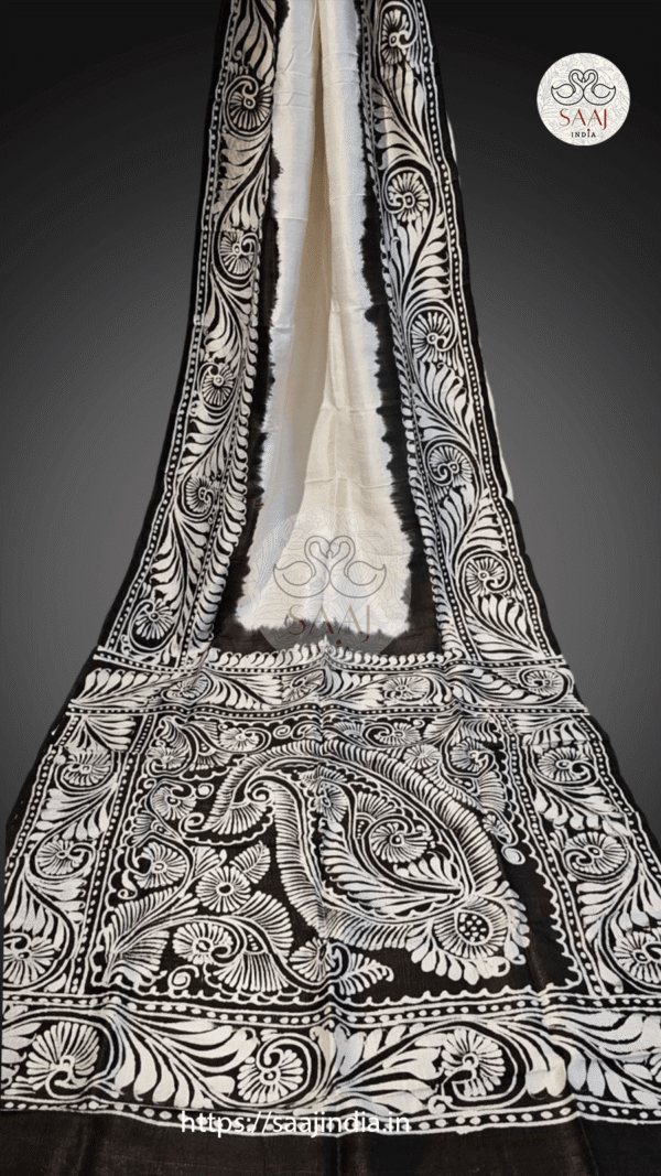 Premium Hand Painted Batik Silk Saree