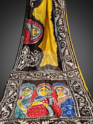 Premium Hand Painted Batik Silk Saree