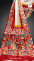 Festive Collection of Hand-Painted Batik Silk Saree