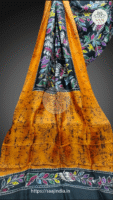 Festive Collection of Hand-Painted Batik Silk Saree