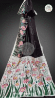 Festive Hand-Painted Batik Silk Saree
