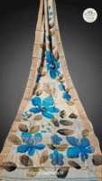 Sarojini Series Handpainted Zari Border Tussar Saree