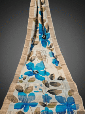 Sarojini Series Handpainted Zari Border Tussar Saree
