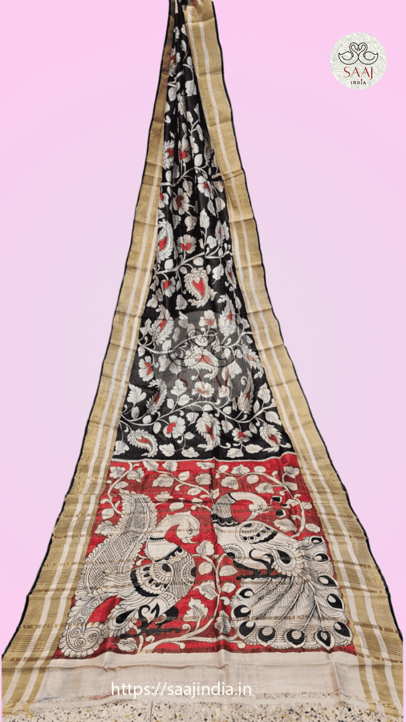 Pujo Special Hand-Painted Batik Saree Collection - Image 10
