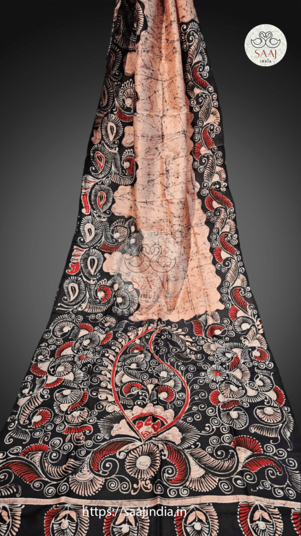 Premium Hand Painted Batik Silk Saree