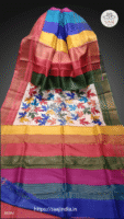Madhuritu Series: Exquisite Hand Block Print Tussar Silk Sarees