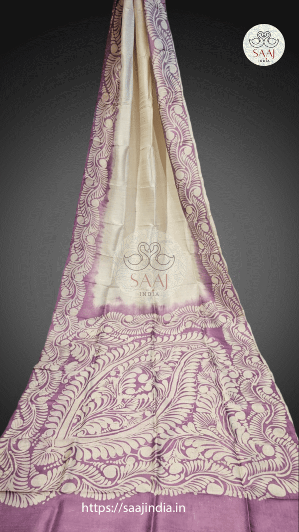 Premium Hand Painted Batik Silk Saree
