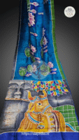 Premium Hand Painted Batik Silk Saree