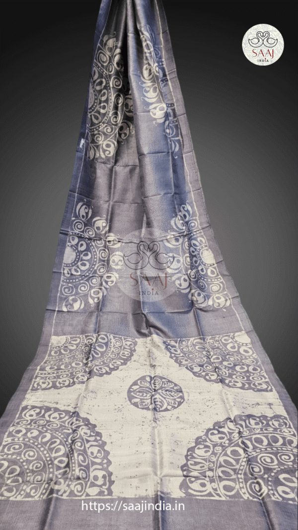 Premium Hand Painted Batik Silk Saree