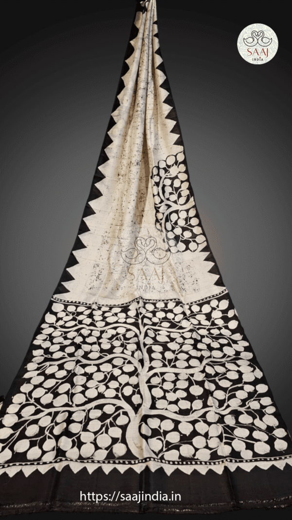 Premium Hand Painted Batik Silk Saree