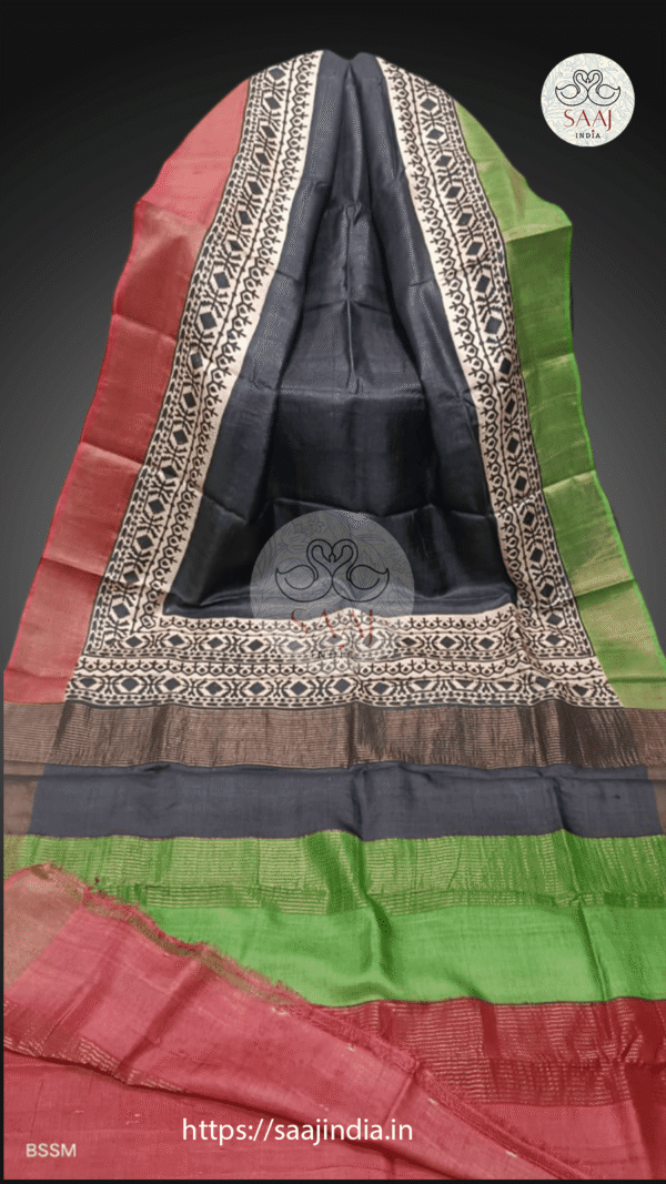 Krishnapriya Series Handcrafted Tussar Silk Saree