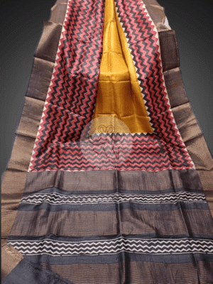 Madhuritu Series: Exquisite Hand Block Print Tussar Silk Sarees