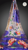 Sarojini Series Handpainted Zari Border Tussar Saree