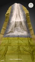 Sweta Series Hand-Block Printed Tussar Silk Saree