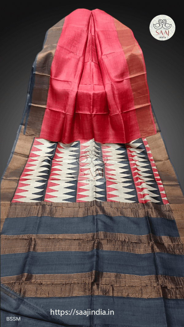 Madhuritu Series: Exquisite Hand Block Print Tussar Silk Sarees