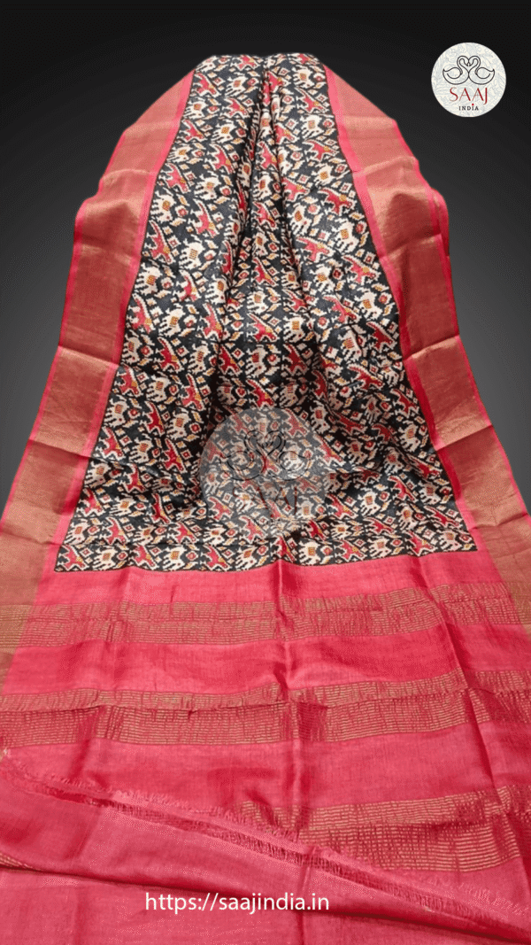 Premium Block Printed Tussar Sarees