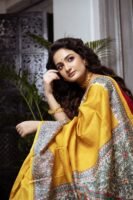 Madhubani Hand Painting In Pure Bengal Gachi Tussar Saree