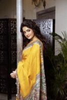 Madhubani Hand Painting In Pure Bengal Gachi Tussar Saree